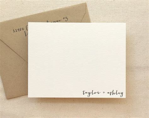 Letterpress Couples Modern Personalized Stationery Personalized