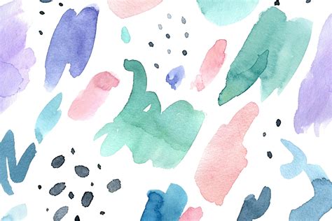 Watercolor Pattern In Pastel Palette Graphic Patterns ~ Creative Market