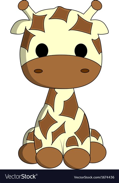 Cute Giraffe Cartoon Royalty Free Vector Image