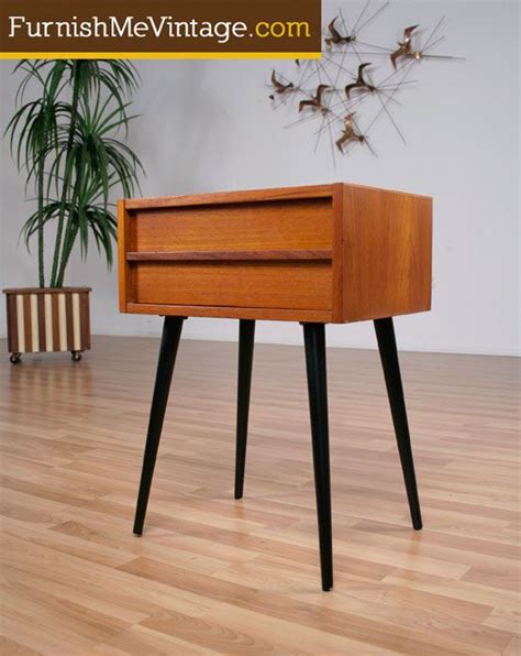 On these pages, you'll find warm wood tones, gentle lines, subtle curves and tapered legs. Mid Century Modern Teak Side Table Spindle Legs | Mid ...