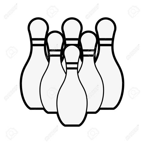 Bowling Pin Clipart Black And White 20 Free Cliparts Download Images