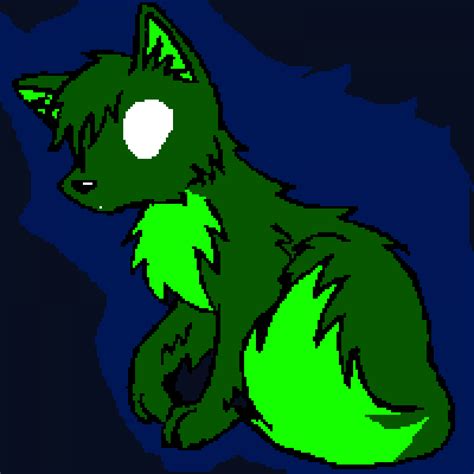 Pixilart Neon Wolf By Meruian