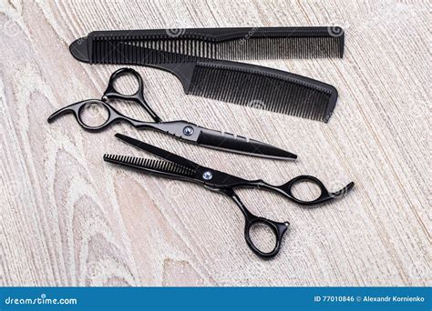Scissors And Comb On White Stock Photo Image Of Haircut 77010846