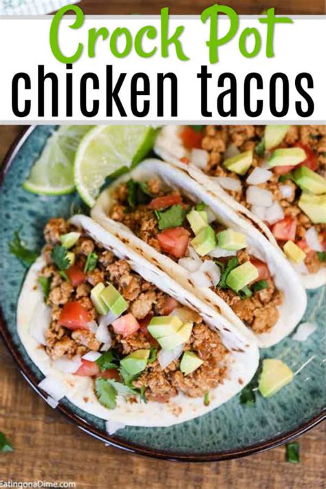 As with most slow cooker chicken recipes, there's usually no need to sear the chicken before you add it to the crock. Crock Pot Ground Chicken Tacos - Slow Cooker Simple Taco ...