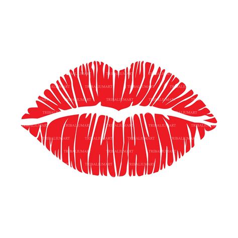 Kiss Lips Cut Files For Cricut Clip Art Silhouettes Eps Etsy