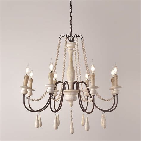 Great savings & free delivery / collection on many items. French Country Candle-Style Wood Bead Swag 1-Tier/2-Tier ...