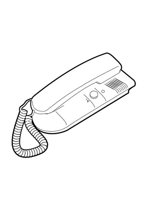 Coloriage telephone fixe à imprimer