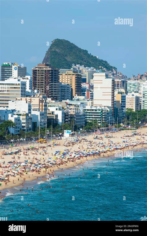 Beach Leblon Rio De Janeiro Brazil Stock Photo Alamy