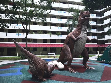 Dinosaur Playground Toa Payoh Singapore Moonlit