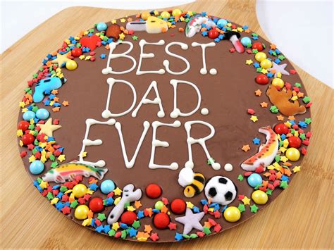 They're way more creative than ties. Gifts for Dad | Best Dad Ever Chocolate Pizza with ...