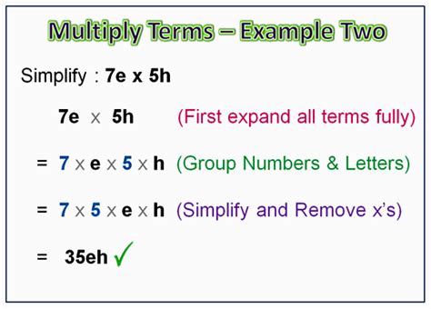 Multiplying Basic Algebra Terms Passys World Of Mathematics