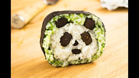 How To Make Panda Sushi Roll Amazing Food Art Youtube