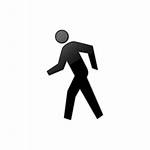 Walking Clipart Icon Person Clip Silhouette Human
