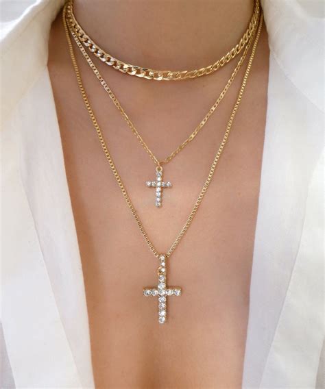 Excited To Share This Item From My Etsy Shop Cross Necklace Double