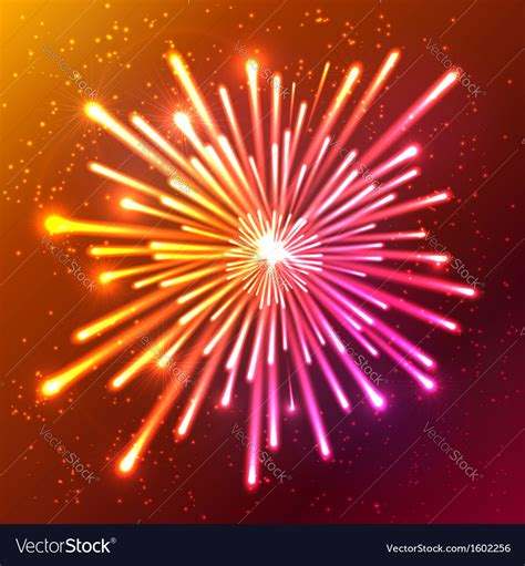 Bright Neon Firework Royalty Free Vector Image