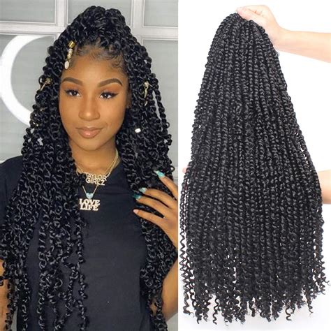 Buy Leeven Inch Packs Pre Twisted Passion Twist Crochet Hair Roots Pack Pre Looped