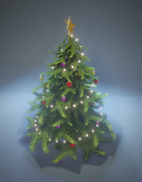 3d Model Christmas Tree 3d Model Vr Ar Low Poly Cgtrader
