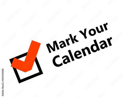 Mark Your Calendar Design Clipart Image Stock Vector Adobe Stock