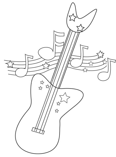 Select from 35970 printable crafts of cartoons, nature, animals, bible and many more. Guitar Coloring Page at GetColorings.com | Free printable ...