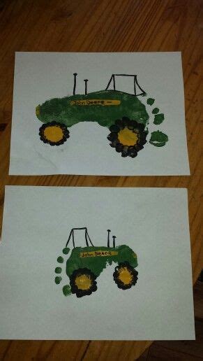 Tractor Footprint Footprint Tractor Crafts For Kids Crafts