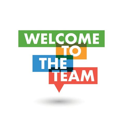 Welcome To The Team Icon In Flat Style Hire Worker Vector Illustration