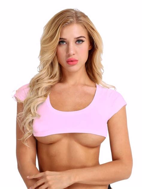 women sexy crop tops short sleeve mesh half t shirt tank top vest dance clubwear ebay