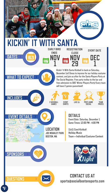 Kickin It With Santa Kickball Social Boston Sports