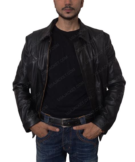 Knight Rider David Hasselhoff Slimfit Black Leather Jacket