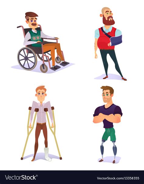 Set Of Cartoon Of People With Royalty Free Vector Image