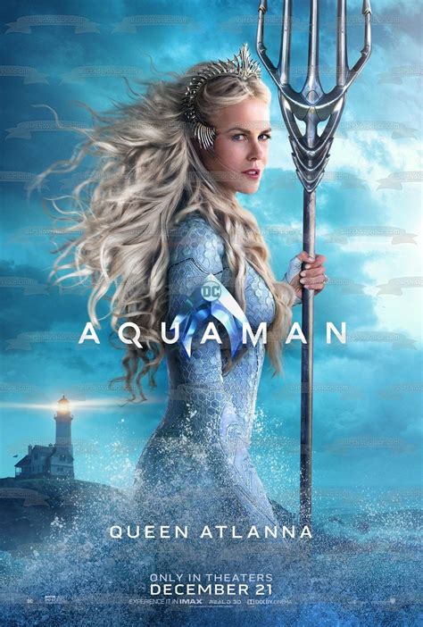 Aquaman Queen Atlanta Nicole Kidman Edible Cake Topper Image Abpid01586