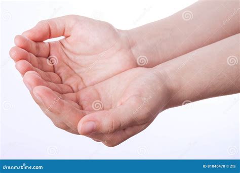 Open Hands Close Together With Palms Up Stock Photo Image Of