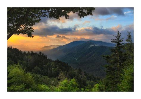 Sunrise At Newfound Gap Great Smoky Mountains National Park Etsy