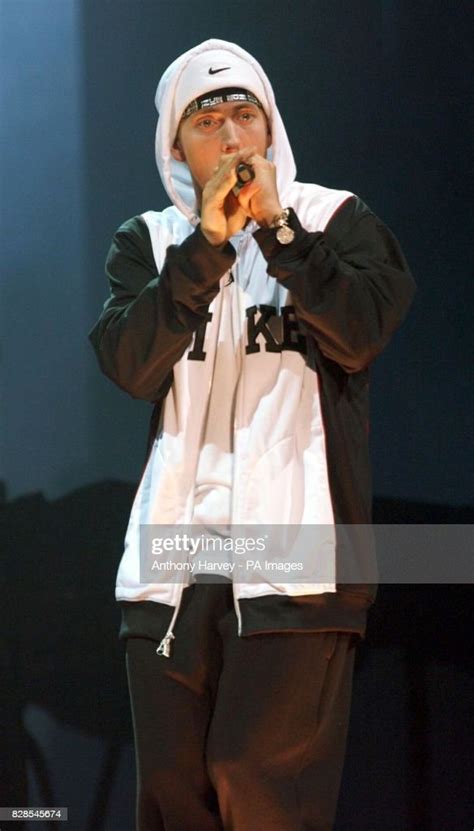 Us Rapper Eminem Performing On Stage During The Mtv Europe Music