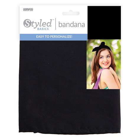 Styled Basics Solid Black Bandana Unisex Adult 100 Cotton 22 X 22