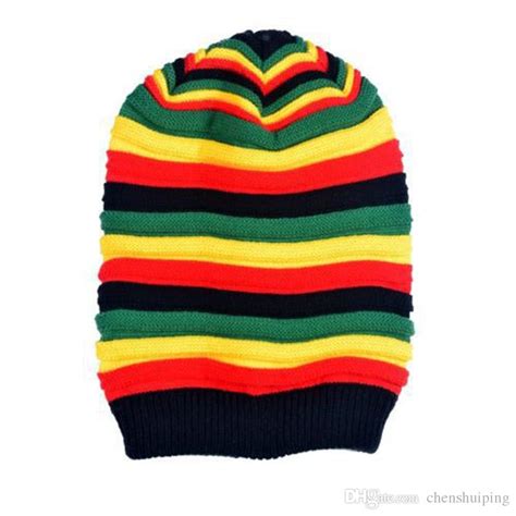 Winter Jamaica Rasta Reggae Beanie Cap Multi Color Striped Hip Hop