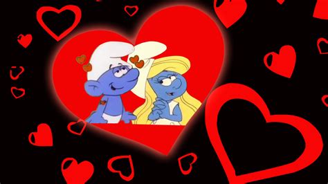 Image Smurfette And Hefty In Love By Lexy3643 Smurfs Wiki