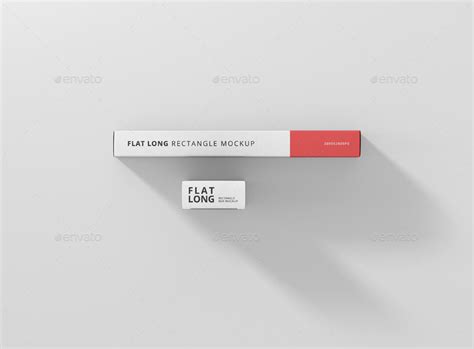 Download Box Mockup - Flat Long Rectangle by visconbiz | GraphicRiver