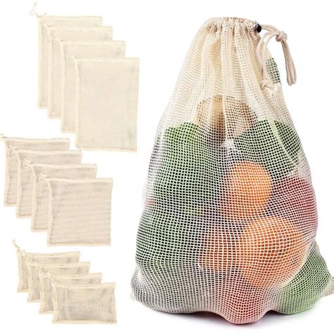 Mesh Drawstring Produce Bag In 2020 Vegetable Bag Produce Bags