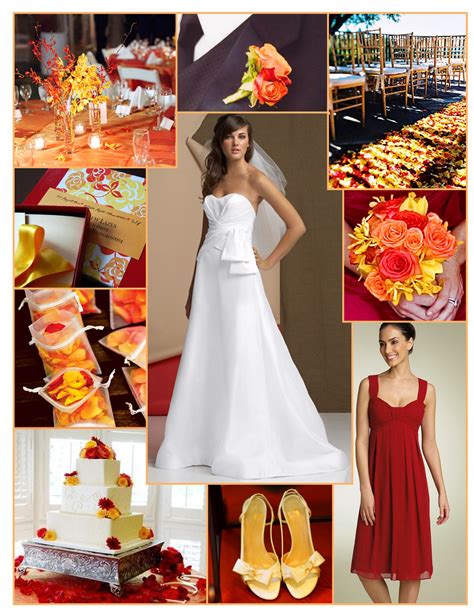 Red Orange And Yellow Wedding Inspiration Orange Yellow Weddings