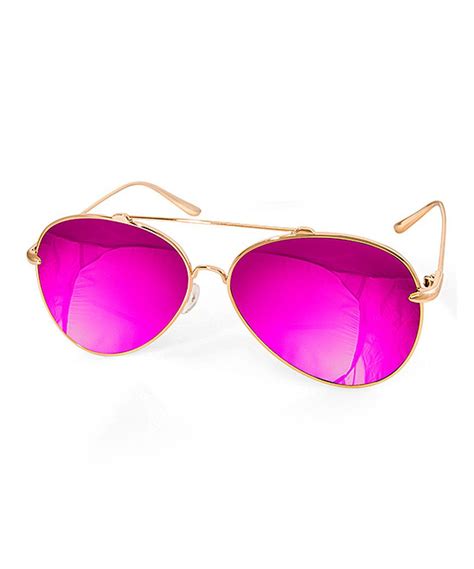 Hot Pink Mirrored Aviator Sunglasses The Shoot