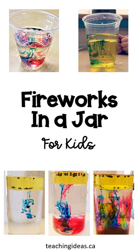 Fireworks In A Jar Science For Kids Fireworks For Kids Easy Science