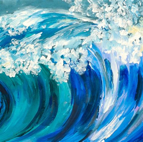 Rolling Wave Painting Original Abstract Contemporary Fine Art
