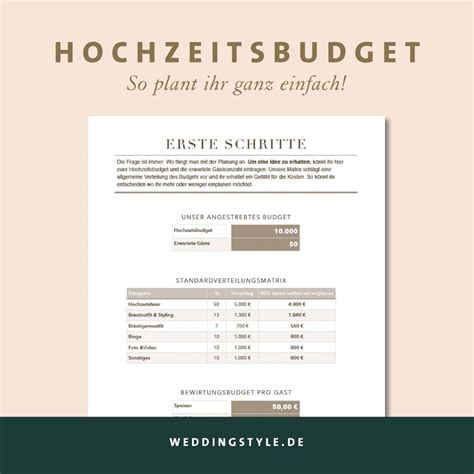 A budget is a great tool to help you track of your spending, giving and saving so that you can make informed decisions about your money. Hochzeit Budgetplaner für Excel oder Numbers ...