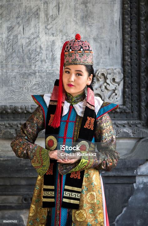 Mongolian Woman In Traditional Outfit Stock Photo Download Image Now