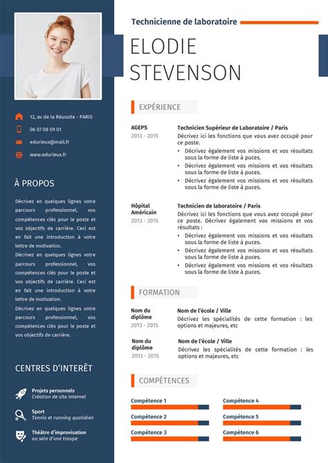 Exemple CV Technicien de Laboratoire (Télécharger)  CV Market