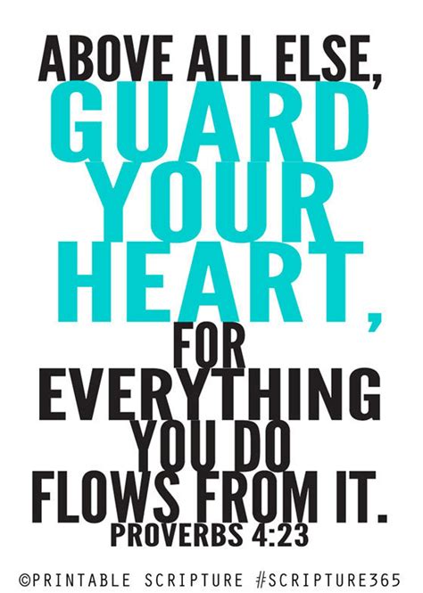 Guard Your Heart Proverbs 423 8x10 Diy Printable Christian Etsy