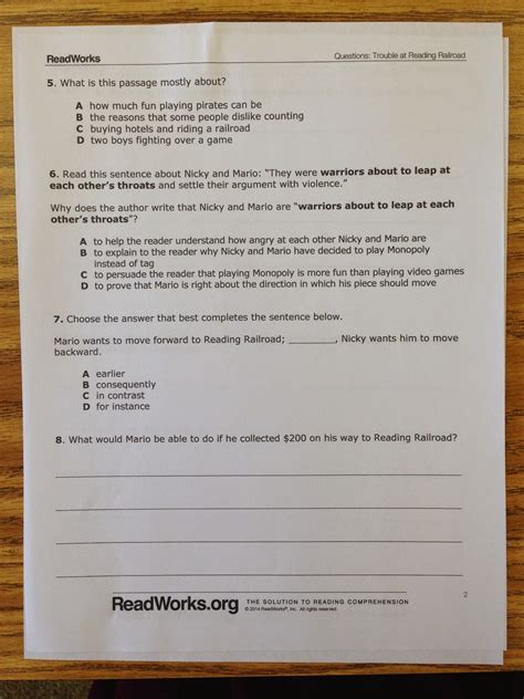 Google, (your assignment name) readworks answer jet step 2: Fun and Learning at BBA: You Oughta Know About Readworks