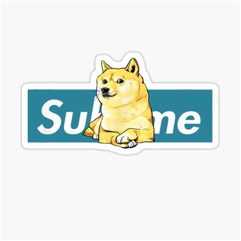 Meme Dog Cute Memedog Sublime Doge Sticker For Sale By Frisooffer