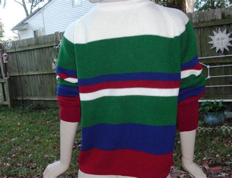 Mens 80s Sweater Colorblock Sweater Vintage By Gottagovintage1