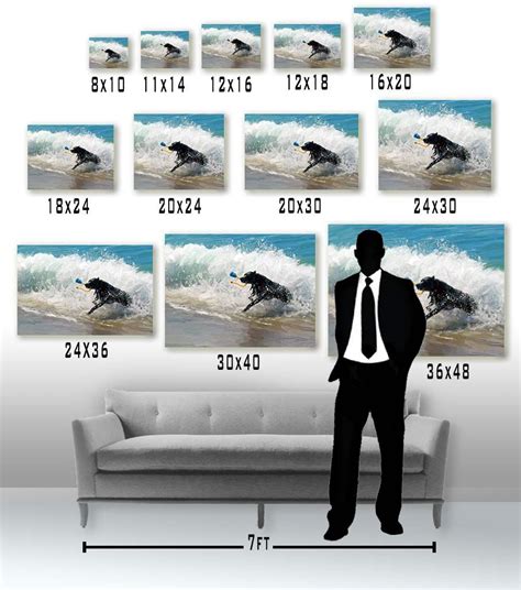 Poster Size Comparison Canvas Photo Wall Photo Print Sizes
